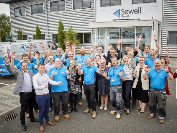 Celebrating outside sewell group