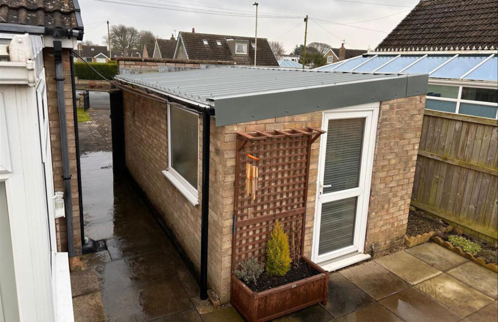 garage with new roof