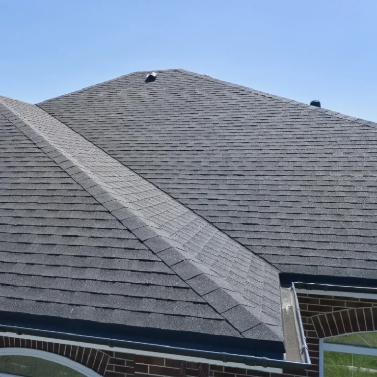 close up of grey roof and blue sky